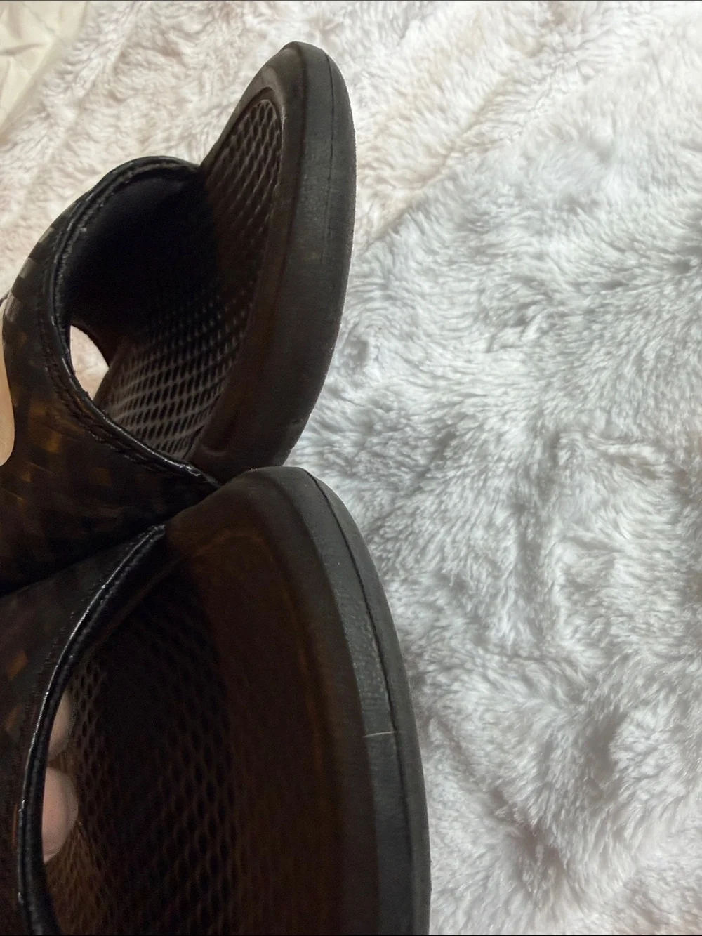 Nike Black Slide Sandals with White Logo